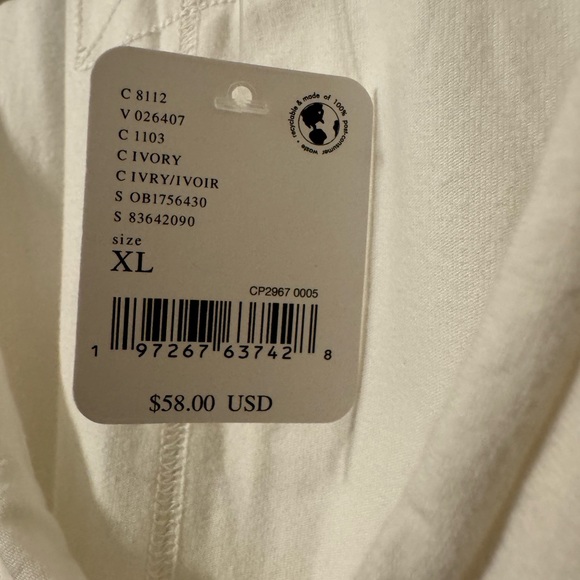 We The Free XL White Pleated Tee - Picture 3 of 4